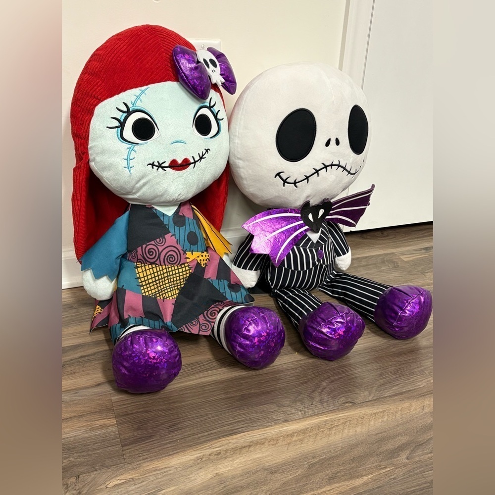 Disney Nightmare Before Christmas Plush Set - Red and Purple Jumbo plus 30